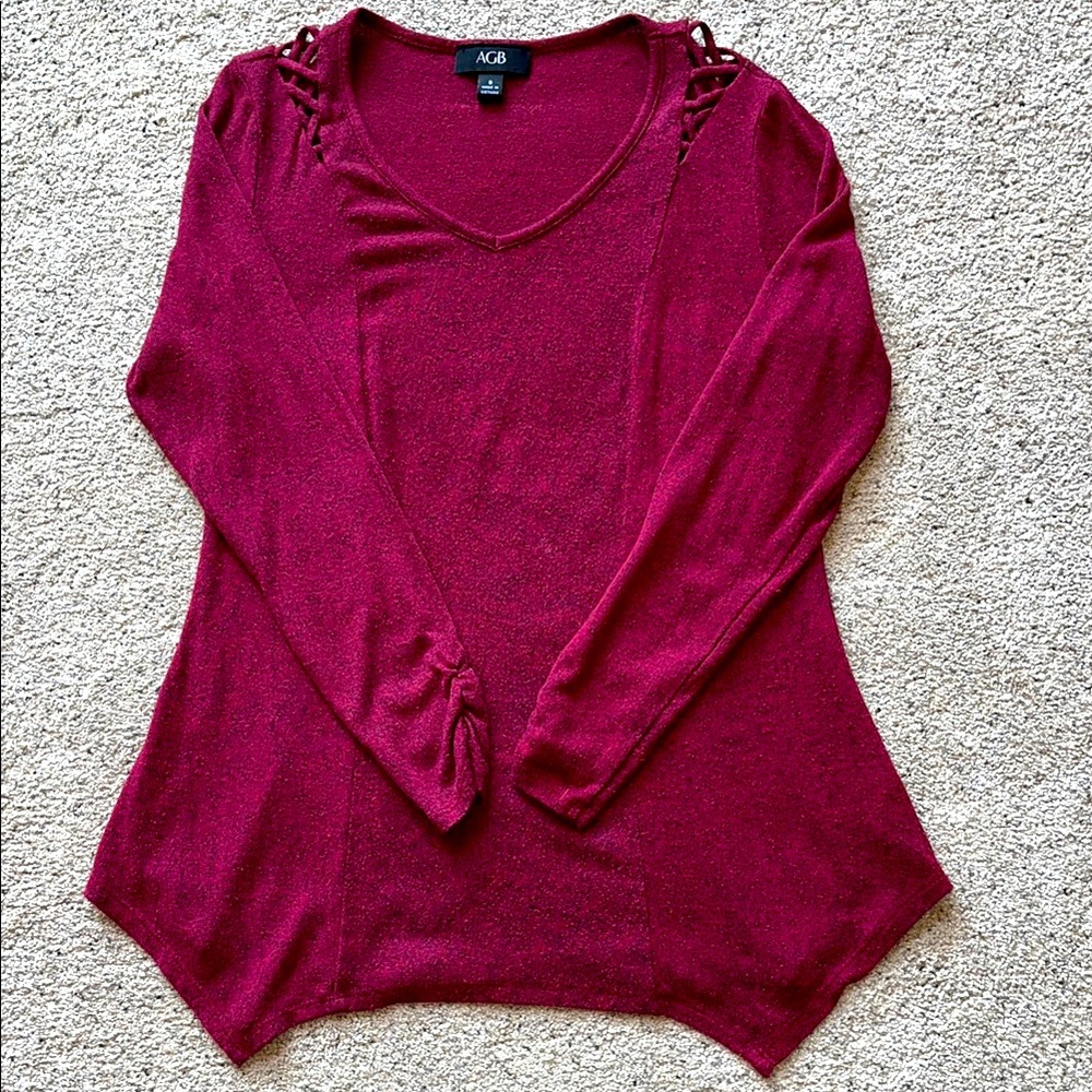 ACB Burgundy Long Sleeve Top